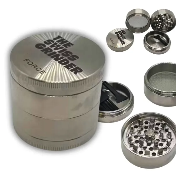 Swiss Grinder Force 50mm Młynek premium ze stali nierdzewnej – do suszu CBD