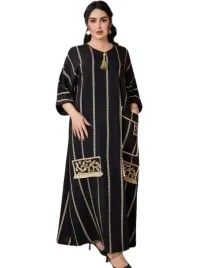 shein-czarna-sukienka-z-rekawem-3-4-i-kieszeniami-dluga-xxl-1gr