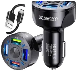super-szybka-ladowarka-samochodowa-4x-usb-pd-qc-3-0-kabel-w-zestawie