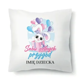 poduszka-biala-wyprawka-do-pzedszkola-dla-dziecka-snow-pelnych-przygod-imie