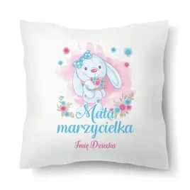 poduszka-biala-prezent-dla-dziecka-wyprawka-do-pzedszkola-mala-marzycielka