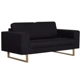 vidaxl-2-osobowa-sofa-tapicerowana-tkanina-czarna