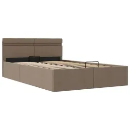 vidaxl-rama-lozka-z-podnosnikiem-i-led-taupe-tkanina-120-x-200-cm