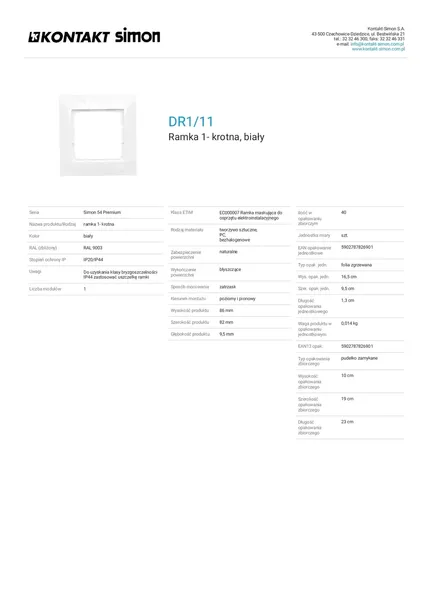 ramka-pojedyncza-kontakt-simon-bialy-stan-nowy-kolor-bialy