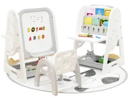 stolik-z-krzeselkiem-tablica-magnetyczna-polki-3w1-szary