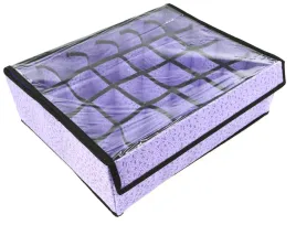 organizer-z-przezroczysta-pokrywa-fiolet-16przegrod-32x32x12cm