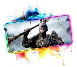 podkladka-gamingowa-pod-mysz-na-biurko-led-black-myth-wukong-wzor-3
