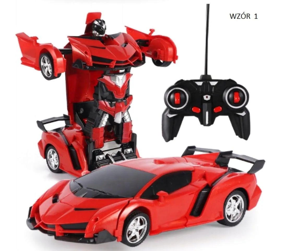robot-auto-2w1-transformacja-sterowany-pilotem-czerwone-stan-nowy