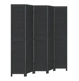 parawan-pokojowy-czarny-5-panelowy-lite-drewno-paulowni
