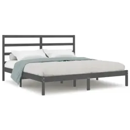 vidaxl-rama-lozka-szara-lite-drewno-sosnowe-200-x-200-cm