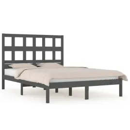 vidaxl-rama-lozka-szara-lite-drewno-sosnowe-200-x-200-cm