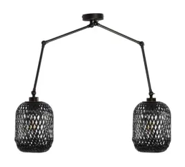 lampa-sufitowa-metalowa-podwojna-abazur-bambus-black-duo