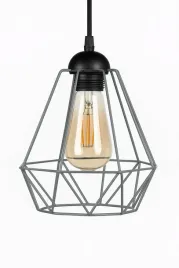 lampa-wiszaca-loft-druciana-diament-szary