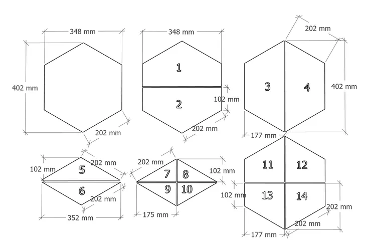 panel-scienny-tapicerowany-heksagon-plaster-miodu