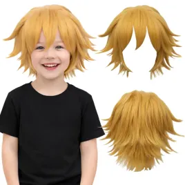 stroj-peruka-dziecieca-przebranie-blond-wlosy-krotkie-cosplay