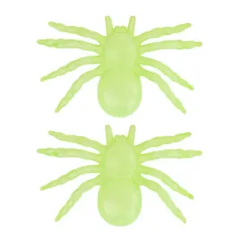 2x-sztuczne-pajaki-dekoracja-halloween-pajak-swiecacy-w-ciemnosci-fluo-13cm