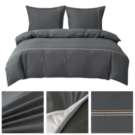 posciel-200x220-3cz-poszewki-70x80-gladka-z-haftem-lumera-komplet-szara