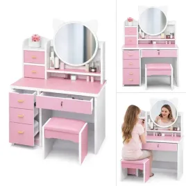 toaletka-do-makijazu-rozowa-led-z-lustrem-dla-dziewczynki-80-cm-taboret