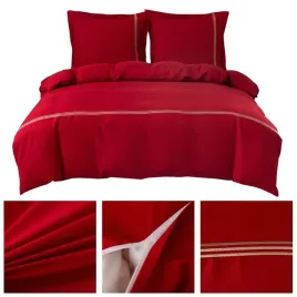 posciel-200x220-3cz-poszewki-70x80-gladka-z-haftem-lumera-komplet-czerwona
