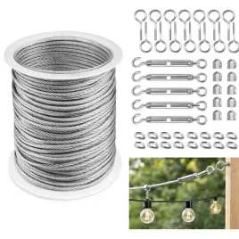 linka-stalowa-nierdzewna-ocynkowana-30m-3mm-zestaw-montazowy-do-ogrodu