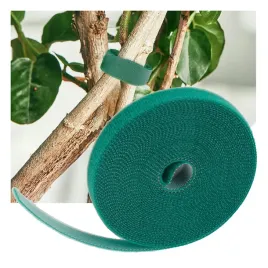 tasma-ogrodnicza-rzep-do-roslin-elastyczna-opaska-wiazanie-slupki-zielona