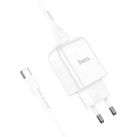 hoco-ladowarka-sieciowa-usb-kabel-typ-c-2-1a-n2-vigour-biala