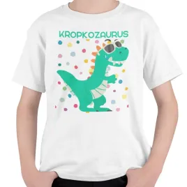 koszulka-dziecieca-dzien-kropki-dinozaur-t-rex-kropkozaurus-140