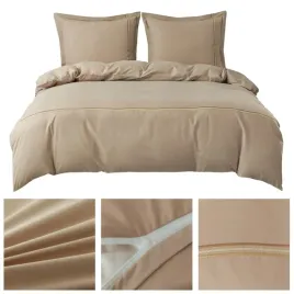 posciel-160x200-3cz-poszewki-70x80-gladka-z-haftem-lumera-komplet-bezowa