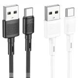 hoco-kabel-usb-do-typ-c-3a-victory-x83-1m-czarny-zlacza-usb-usb-typ-c