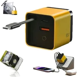 ladowarka-kostka-80w-gan-usb-typ-c-azaris-quick-charge-kabel-wysuwany