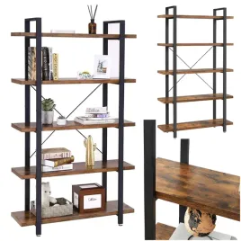regal-na-ksiazki-drewniany-kwiaty-plyty-cd-sloiki-vintage-dla-dzieci-loft
