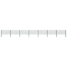 vidaxl-panel-ogrodzeniowy-ze-slupkami-zelazny-119-x-08-m-zielony