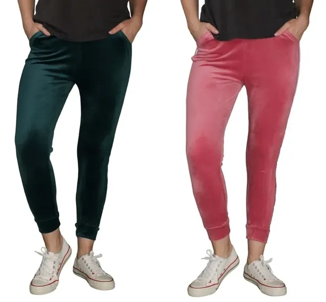 Welurowe dresowe spodnie dresy damskie mix kolor rozmiar 3XL