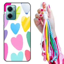 etui-do-xiaomi-redmi-10-5g-z-polyskiem-brelok-sznurki-pastelove-happy-spark
