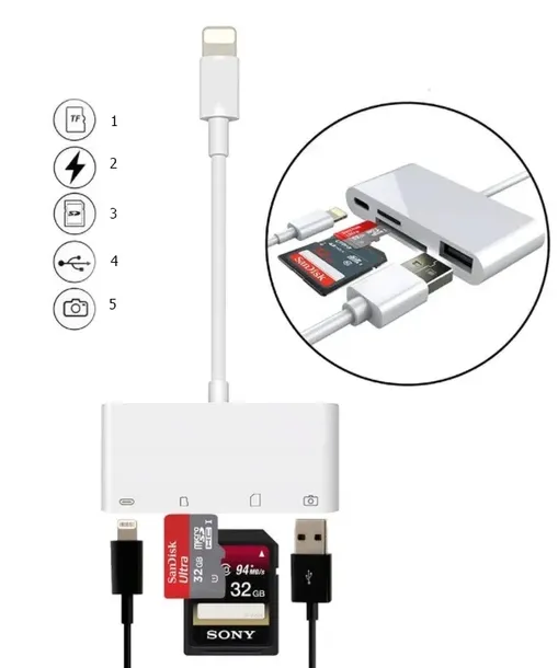 adapter-czytnik-kart-pamieci-do-apple-iphone-lightning-micro-sd-usb-256gb-stan-nowy-waga-z-opakowaniem-0-1-kg