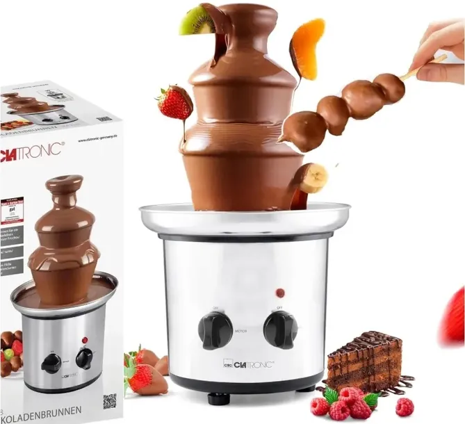 Fontanna do Czekolady Czekoladowa Czekolada Fondue Wieża 3 POZIOMOWA INOX