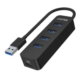 unitek-hub-usb-a-4-porty-usb-3-1-aktywny-ladowanie-10w