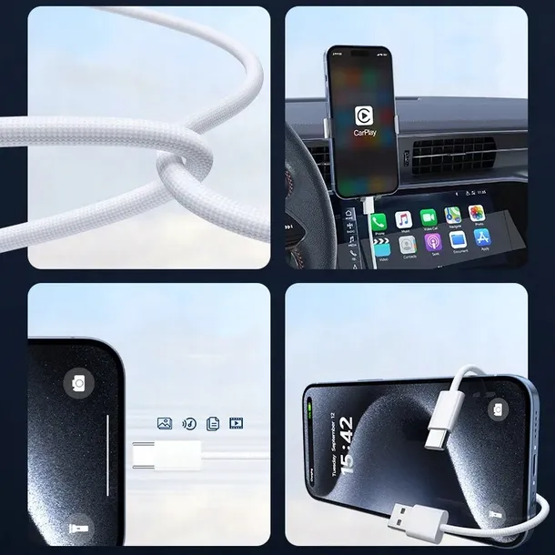 kabel-przewod-ladowarka-typ-usb-c-przejsciowka-adapter-android-auto-2m-qc-kolor-bialy