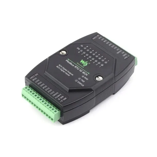 8-kanałowy moduł wejść wyjść Modbus RTU DC 7-36 V