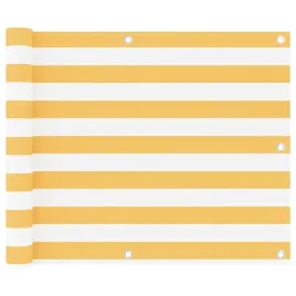 vidaxl-parawan-balkonowy-bialo-zolty-75x500-cm-tkanina-oxford