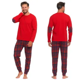 moraj-pdm5700-001-czerwony-dlugi-rekaw-i-spodnie-kratka-2xl-pizama