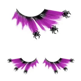 sztuczne-rzesy-fioletowe-z-pajakami-pajaki-dodatek-halloweenowy-halloween