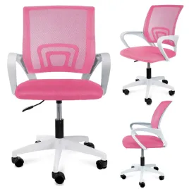 fotel-obrotowy-krzeslo-do-biurka-dla-dziecka-dziewczynki-rozowy-do-nauki