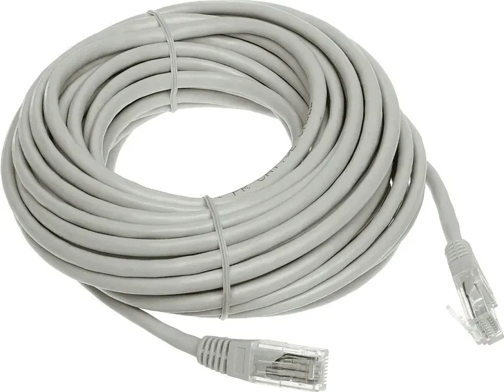 KABEL SIECIOWY LAN ETHERNET PATCHCORD INTERNETOWY RJ45 UTP kat.5e szary 20M