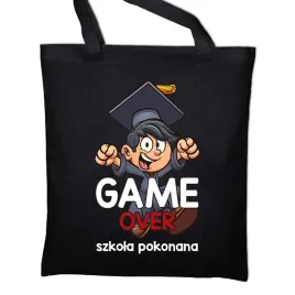 torba-eko-czarna-na-zakupy-na-zakonczenie-szkoly-game-over-szkola-pokonana