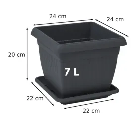 doniczka-kwadratowa-24cm-podstawka-tradycyjna-antracytowy-tworzywo
