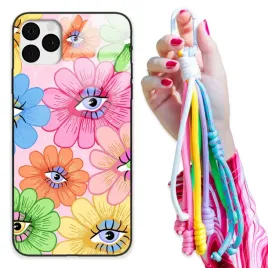 etui-do-iphone-11-pro-max-z-polyskiem-brelok-sznurki-pastelove-happy-spark