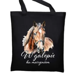 torba-czarna-shopper-na-zakupy-prezent-dla-koniary-w-galopie-ku-mazeniom