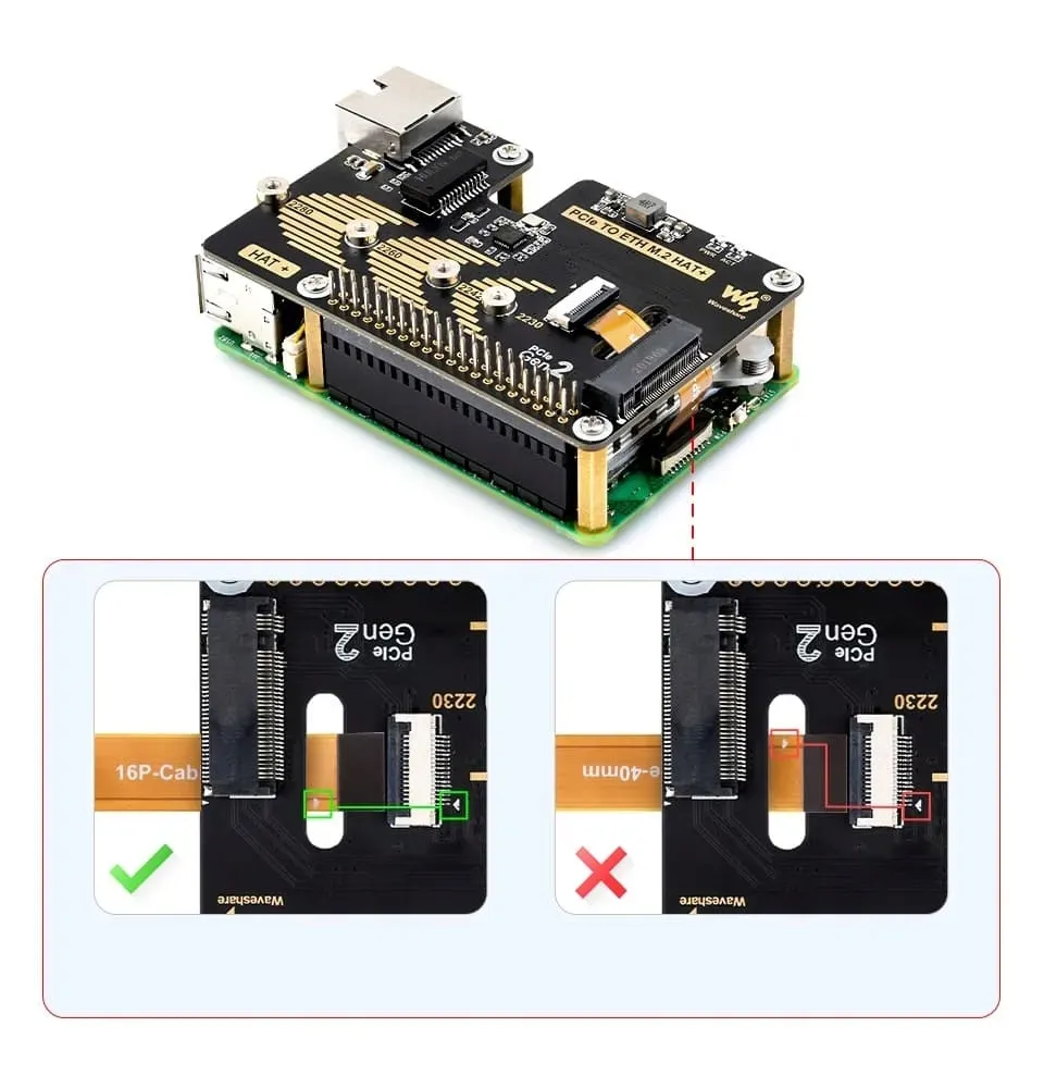 adapter-pcie-dla-raspberry-pi-5-m-2-gigabit-ethernet-nvme-ethernet-hat-stan-nowy