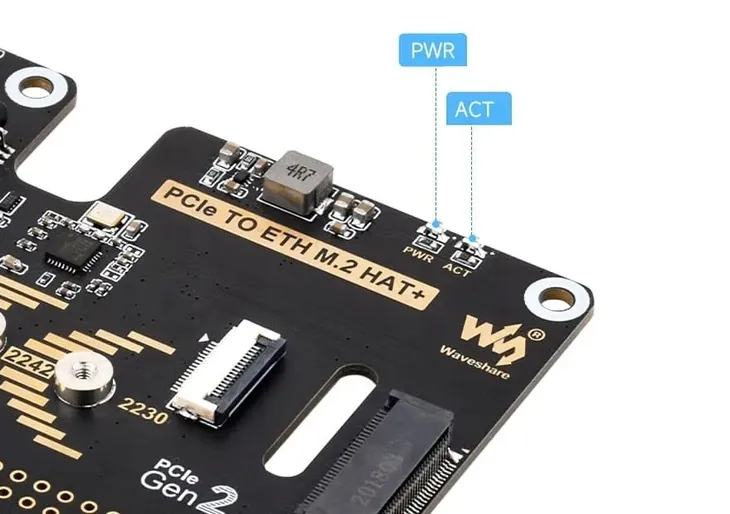 adapter-pcie-dla-raspberry-pi-5-m-2-gigabit-ethernet-nvme-ethernet-hat-stan-nowy-kod-producenta-pcie-to-eth-m-2-hat-waveshare-28515